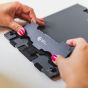 BakkerElkhuizen Ergo-Q Hybrid Pro Laptop/Tablet Stand - lifestyle shot, showing detail