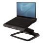 Hana™ Laptop Support 230V EU/UK - Black - front angle view with laptop