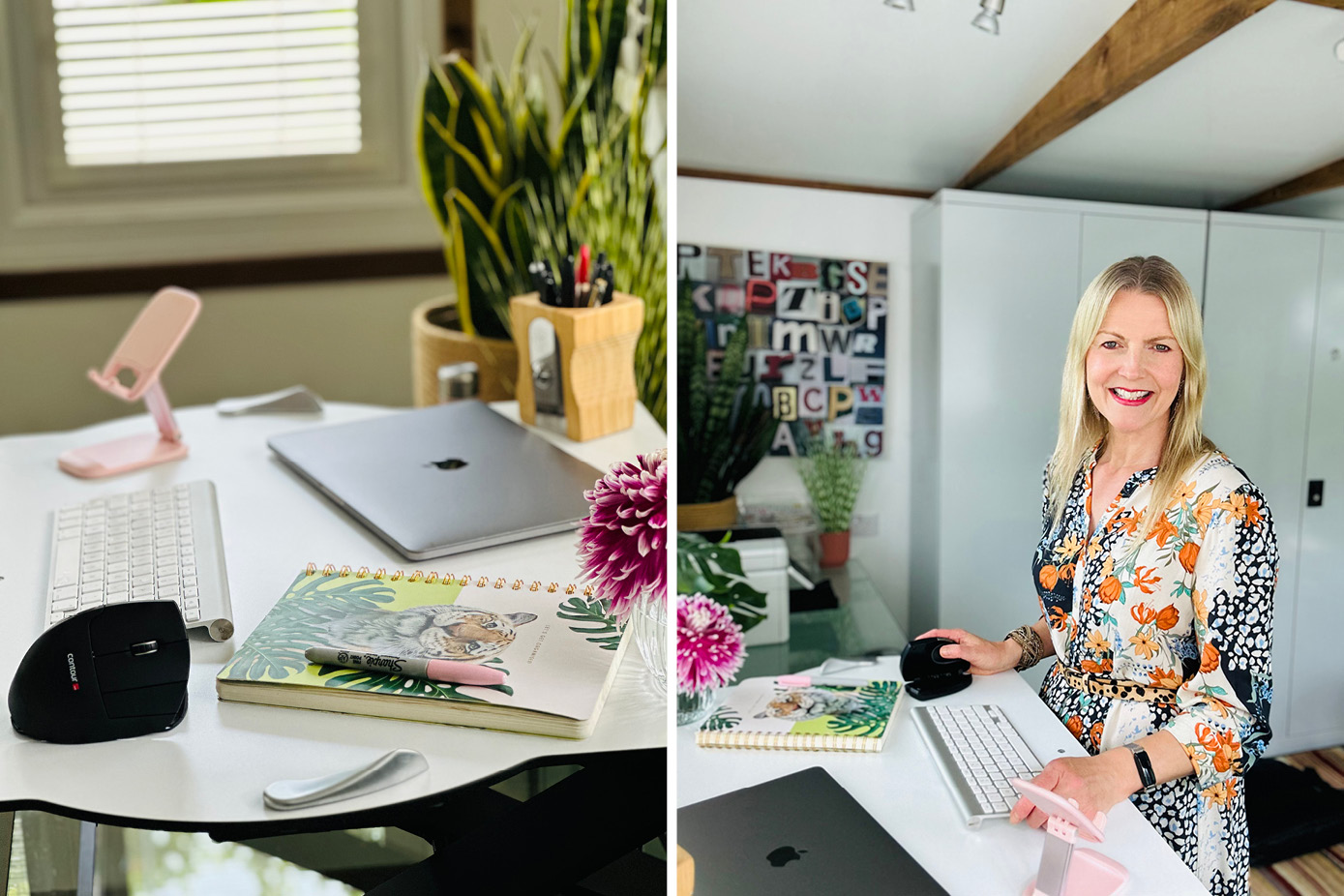 Standing to work from home for parts of the day to change postures