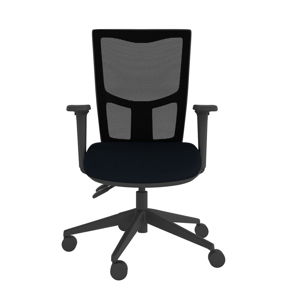 Homeworker Mesh Back Black Ergonomic Chair (with armrests)